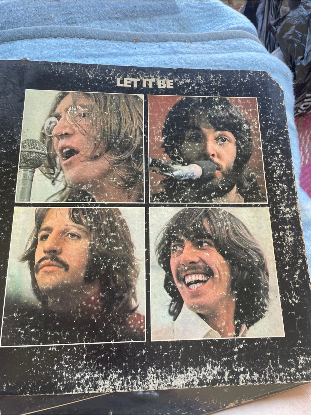 Vintage 'Let It Be' Vinyl Album Cover - Black Border
